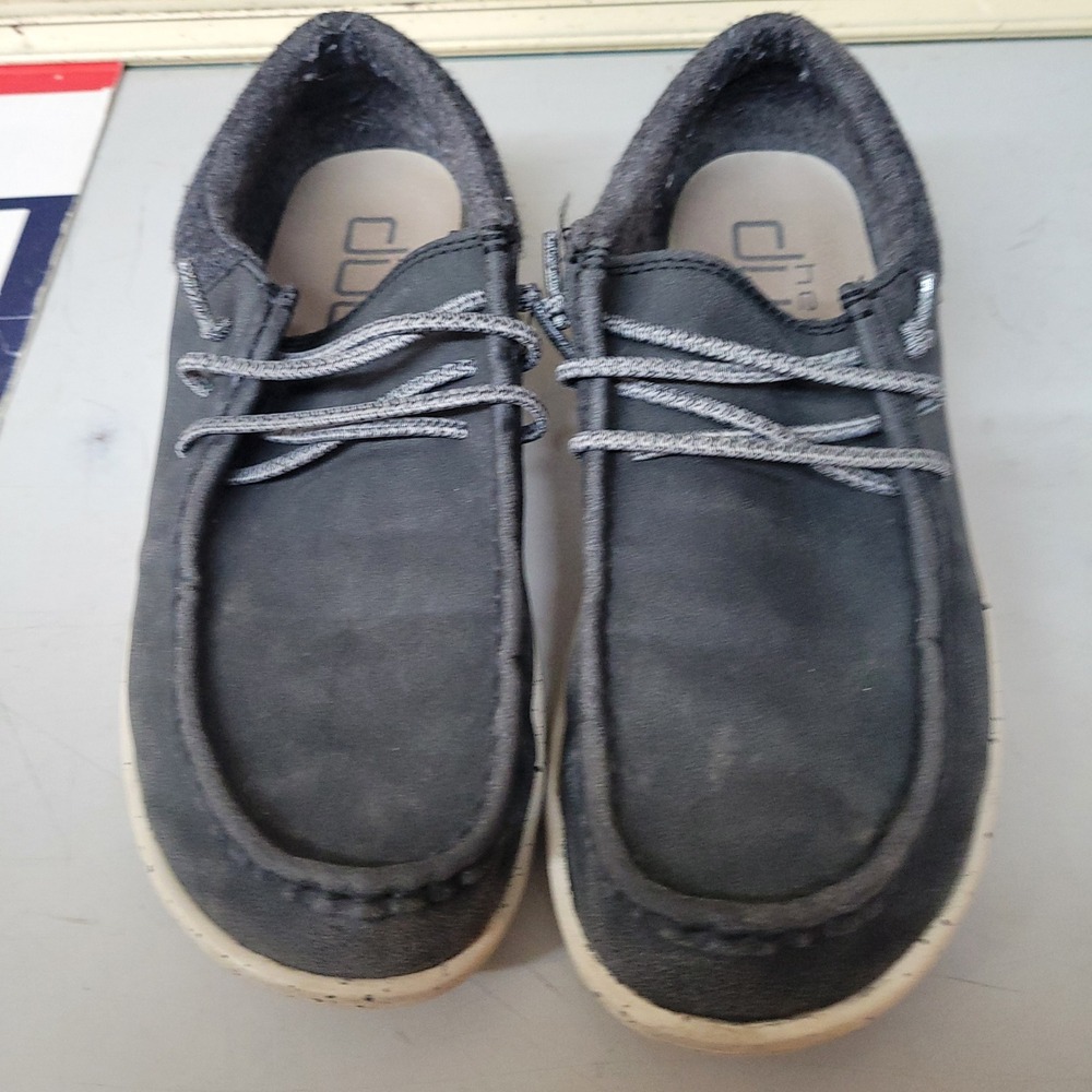 Hey Dude Wally Shade Mens Grey Charcoal Slip On Loafers Size 8 121883246